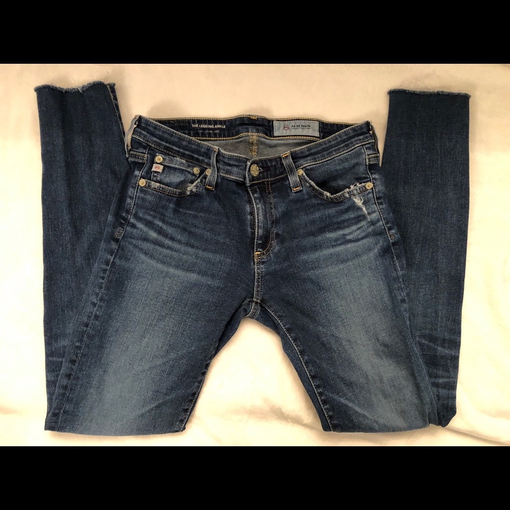 AG legging ankle with raw hem